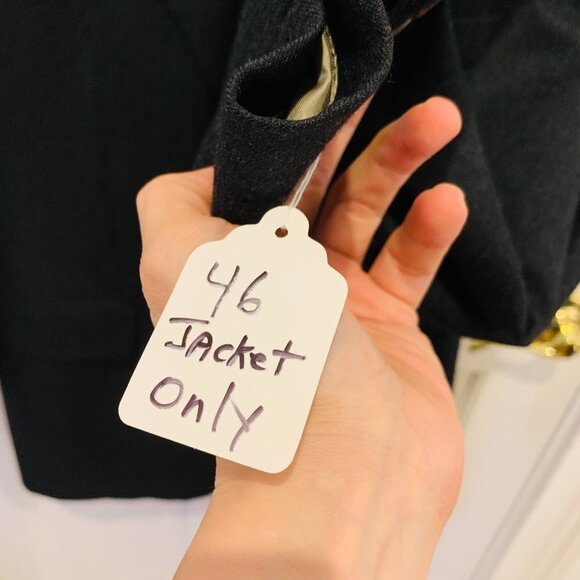 Paul Stuart Charcoal Gray 100% Wool Pc Suit Jacket Sport Coat Blazer Size 46 R - Picture 5 of 14